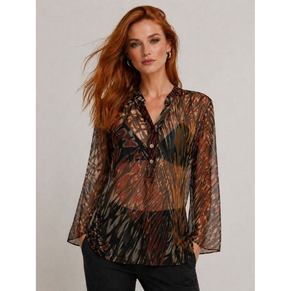 Women's Size M Sheer Butterfly Blouse Fairy Gremlincore USA